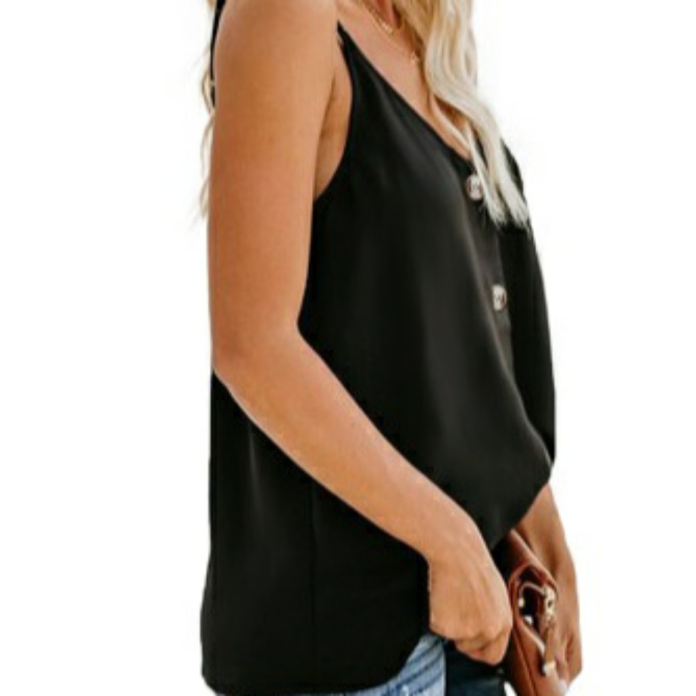 Spaghetti Strap Button Tank - Picture 3 of 5